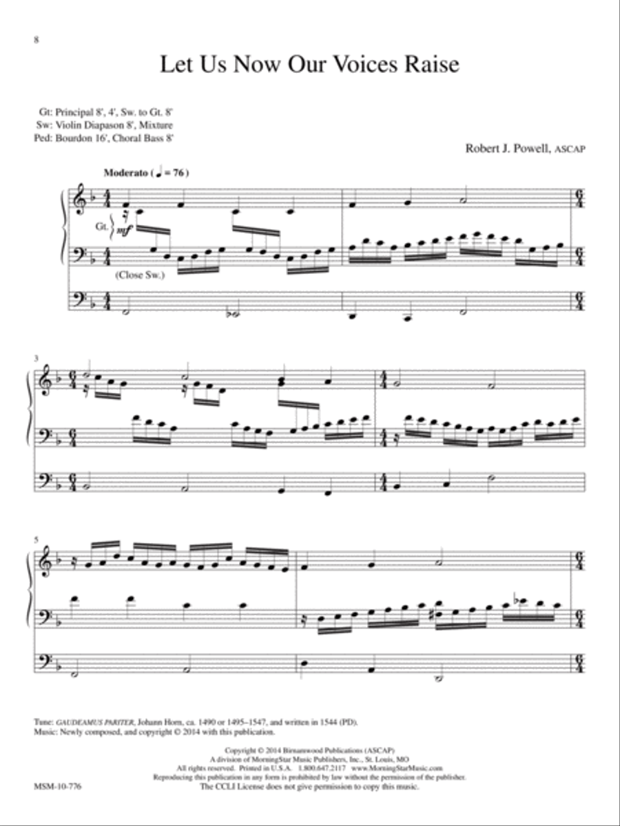 Who Are These Like Stars Appearing: Three Pieces for Organ Organ Solo scores gallery preview page 6