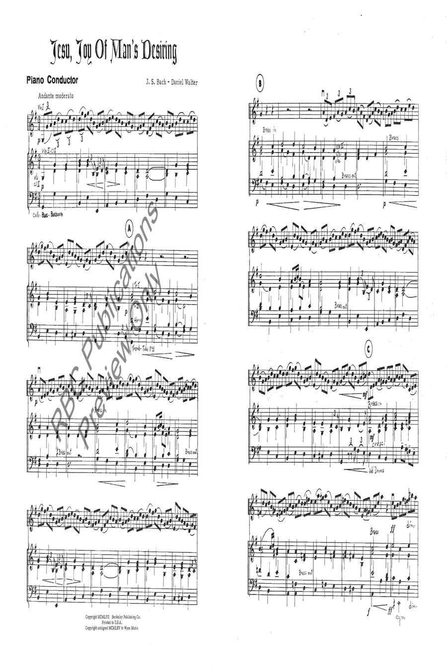 Jesu, Joy Of Man's Desiring Full Orchestra scores gallery preview page 3