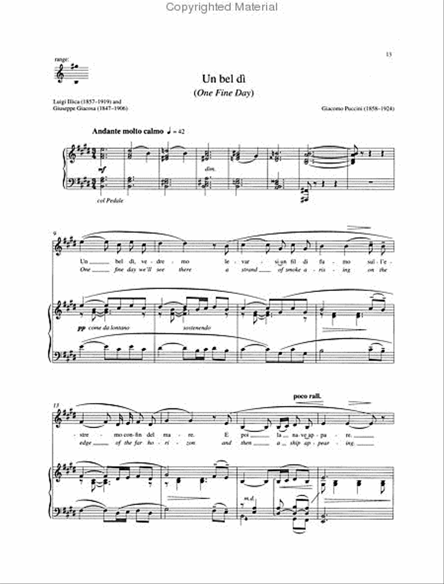 Quando me'n vò for Voice and Piano (3 Keys in One -- High/Medium/Low Voice) Low Voice scores gallery preview page 3