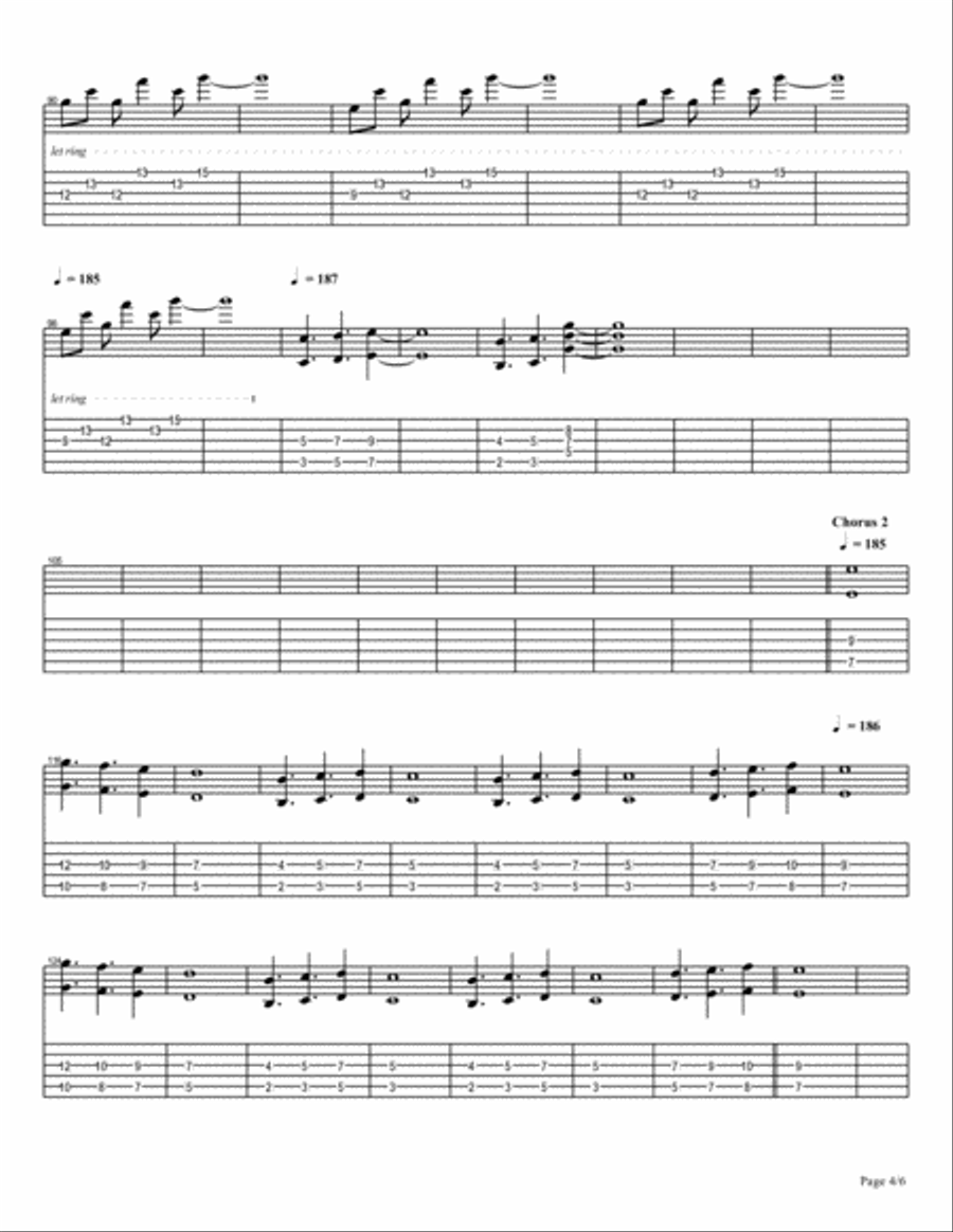 Bleach Guitar Tablature scores gallery preview page 5