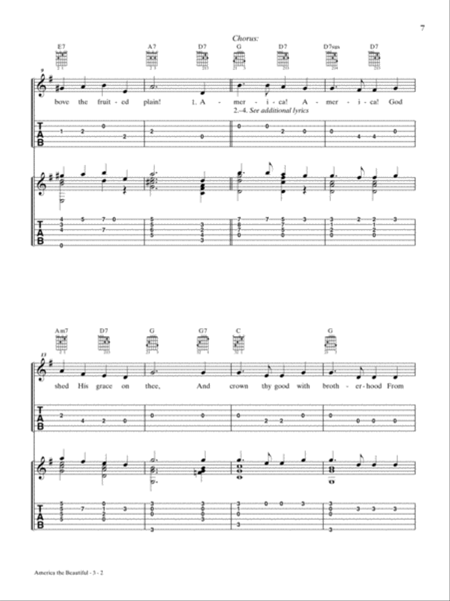 Just for Fun -- Patriotic Songs for Guitar Guitar Solo scores gallery preview page 5