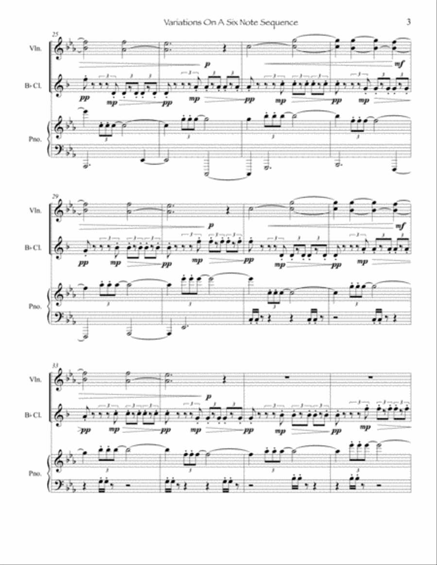 Variations On A 6 Note Sequence Small Ensemble scores gallery preview page 4