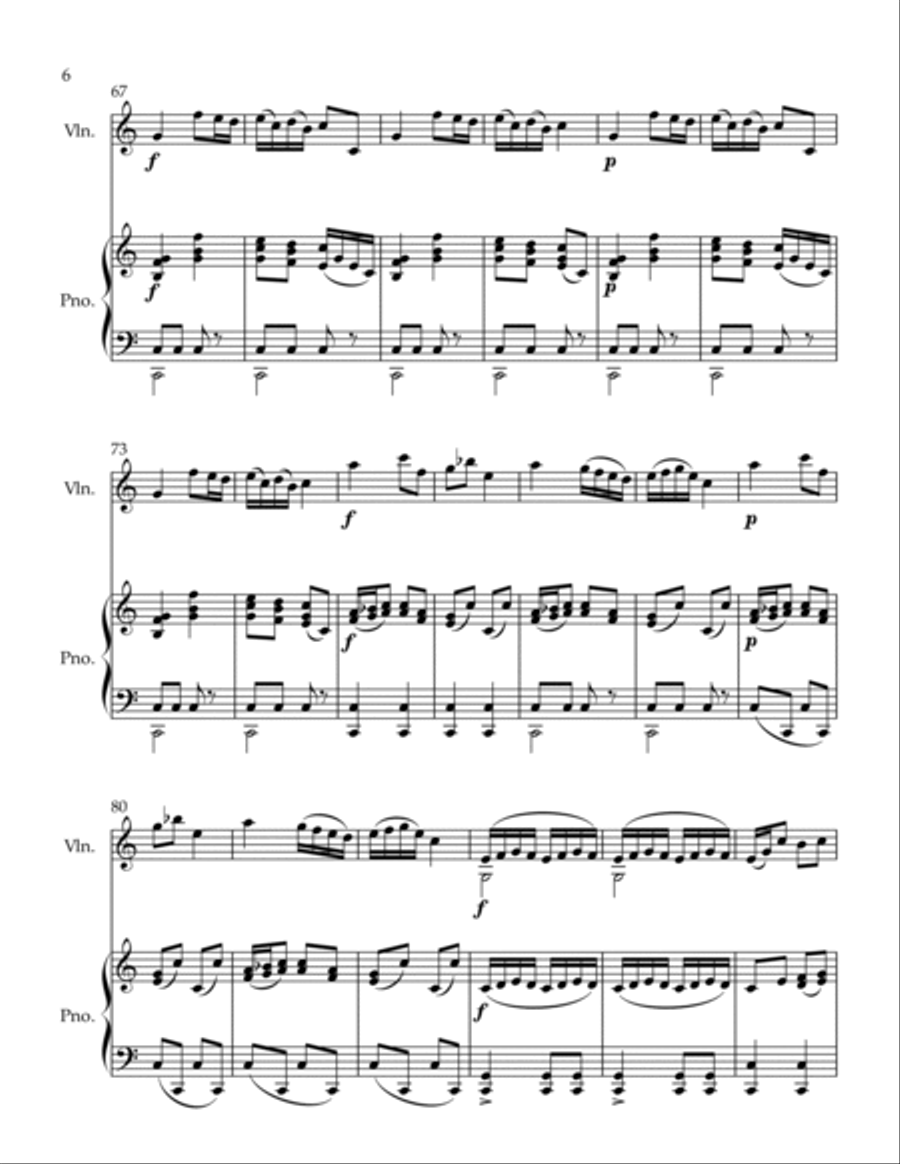 Tambourin Violin Solo scores gallery preview page 6