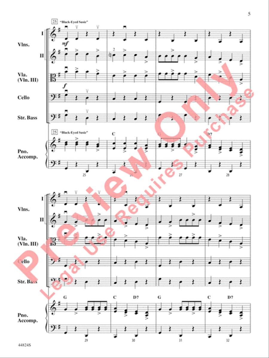 American Square Dance Set String Orchestra scores gallery preview page 6