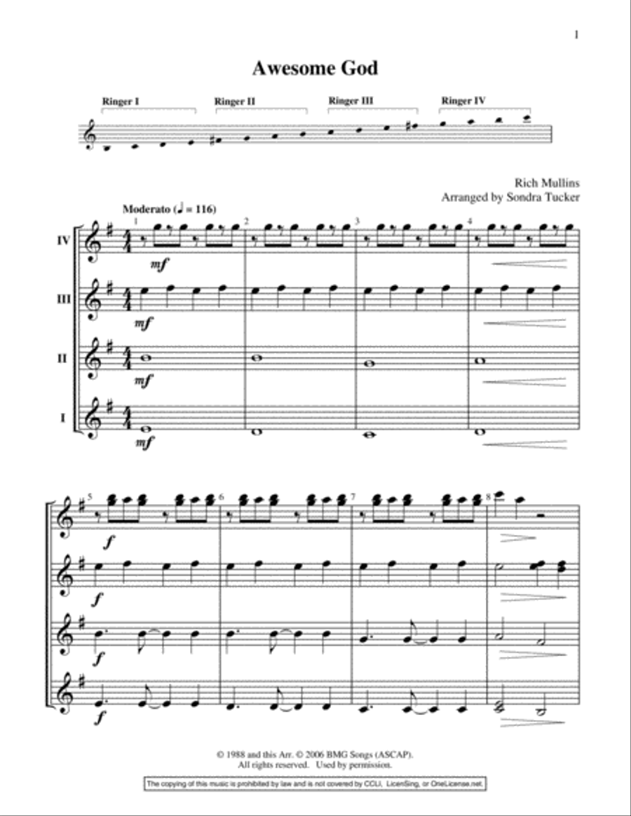Four-in-Hand Praise II Handbell Choir scores gallery preview page 2