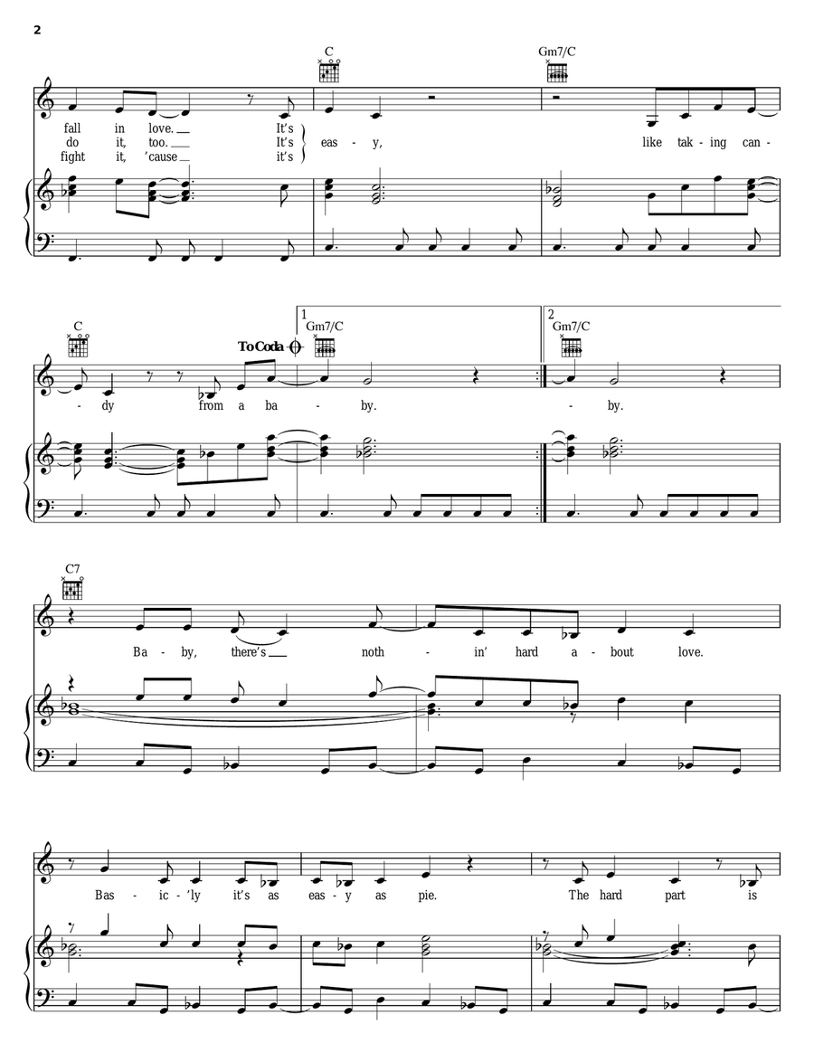 1 2 3 Piano, Vocal, Guitar scores gallery preview page 2
