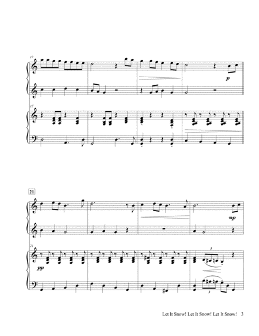 Let It Snow! Let It Snow! Let It Snow! Piano scores gallery preview page 4