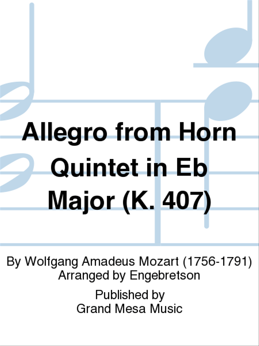 Allegro from Horn Quintet in Eb Major (K. 407) Brass Quintet scores gallery preview page 1