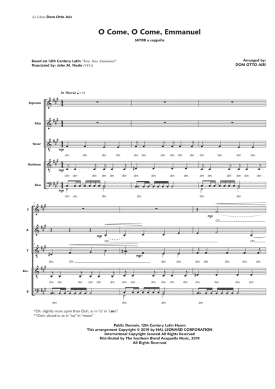 O Come, O Come, Emmanuel (SSAATTBBBB divisi, a cappella) Divisi scores gallery preview page 1