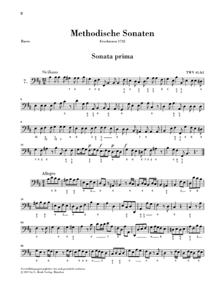 Methodical Sonatas for Flute or Violin and Continuo – Volume 2