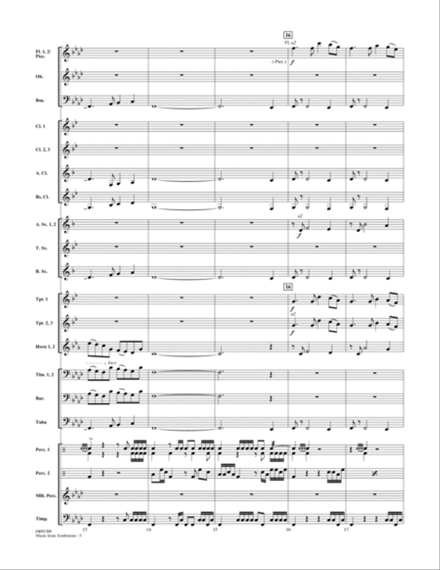 Music From Tombstone - Full Score Concert Band scores gallery preview page 4