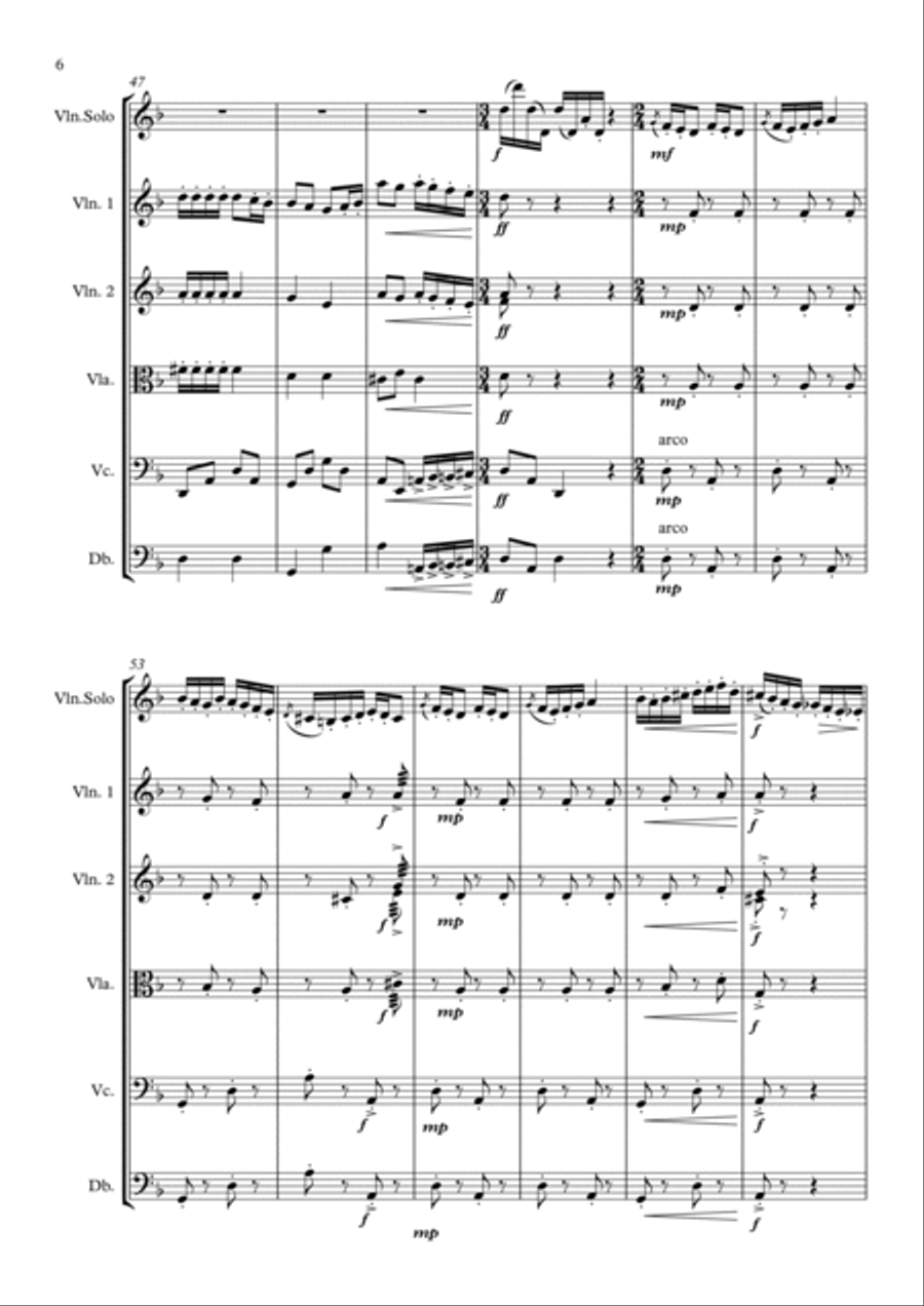 Andante For Solo Violin and Strings (Standard Arrangement)