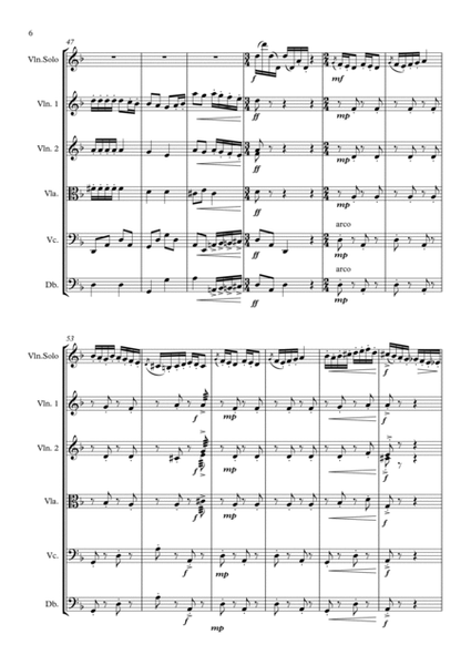 Andante For Solo Violin and Strings (Standard Arrangement) Chamber Music - Digital Sheet Music