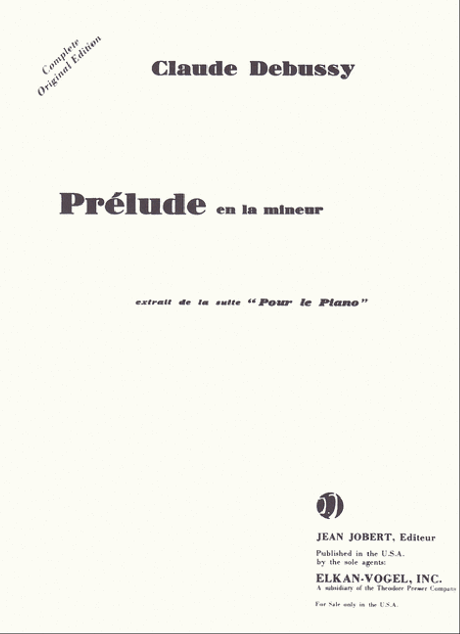 Prelude en La Mineur Prelude en La Mineur Chamber Music scores gallery preview page 1