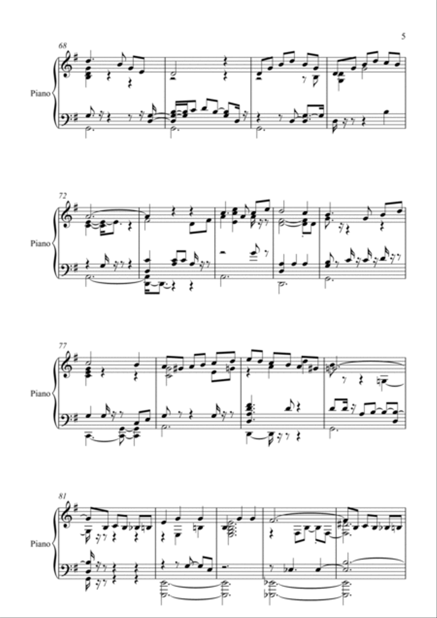 Valsa da Rainha da Borborema (piano) Easy Piano scores gallery preview page 5