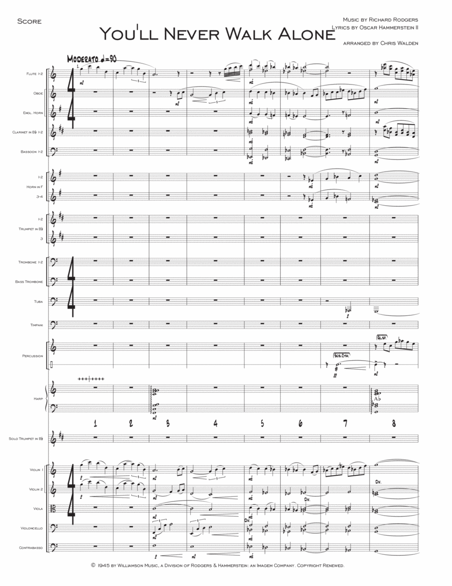 You'll Never Walk Alone Full Orchestra scores gallery preview page 1