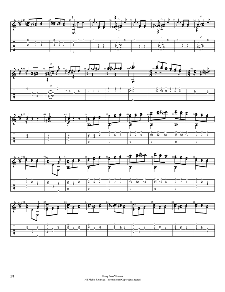 Etude 6 Op. 6 Acoustic Guitar scores gallery preview page 2
