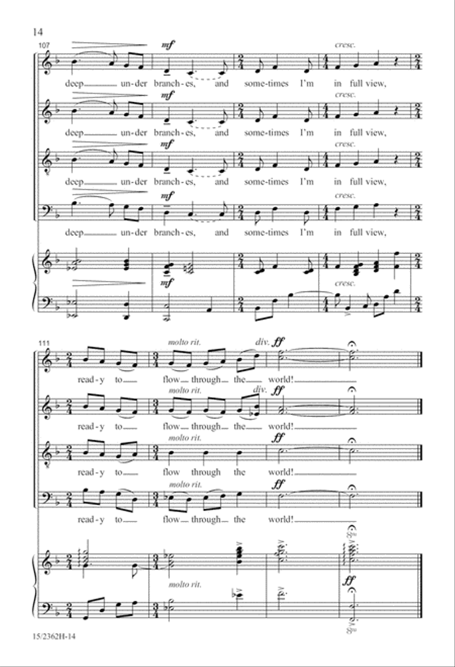 I Am the River 4-Part scores gallery preview page 15