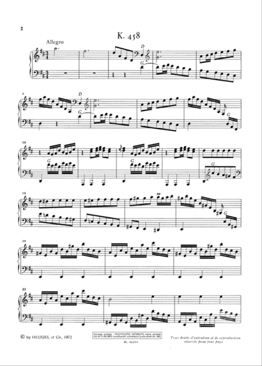 Oeuvres Completes Pour Clavier Volume 10 Sonates K458 A K506 (lp40) Harpsichord scores gallery preview page 2