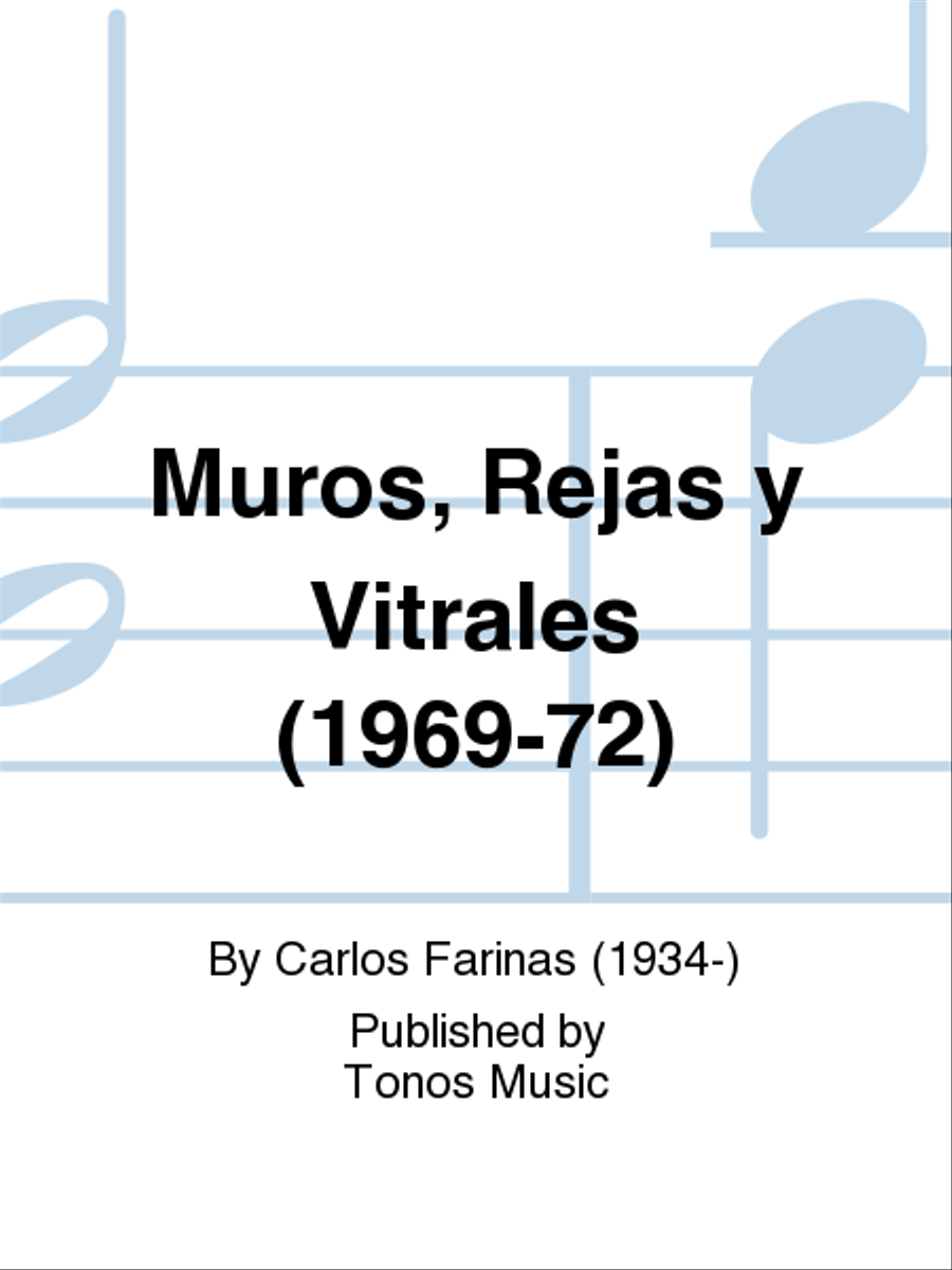 Muros, Rejas y Vitrales (1969-72) Orchestra scores gallery preview page 1