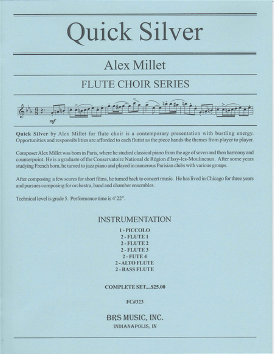 Quick Silver Quick Silver Flute Choir scores gallery preview page 1