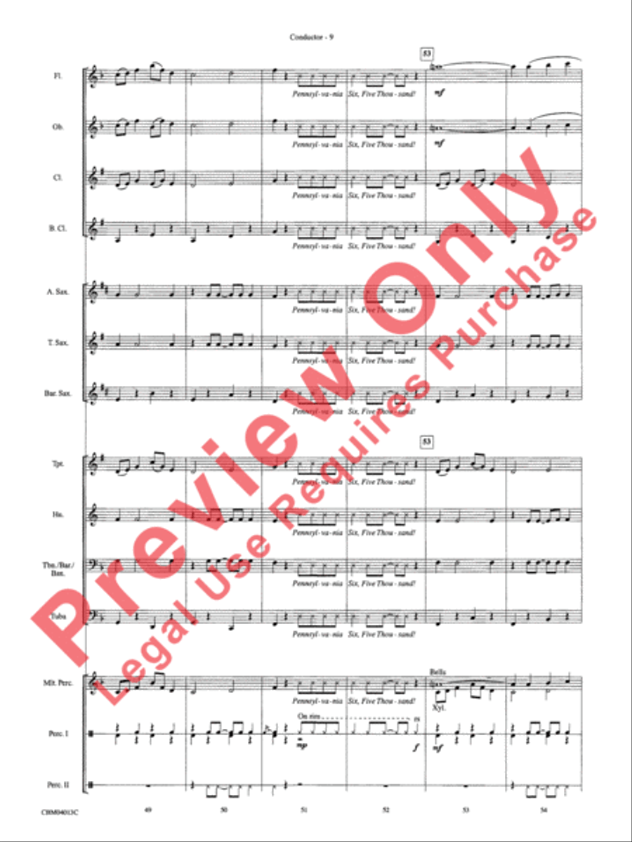 Pennsylvania 6-5000 Pennsylvania 6-5000 Concert Band scores gallery preview page 11