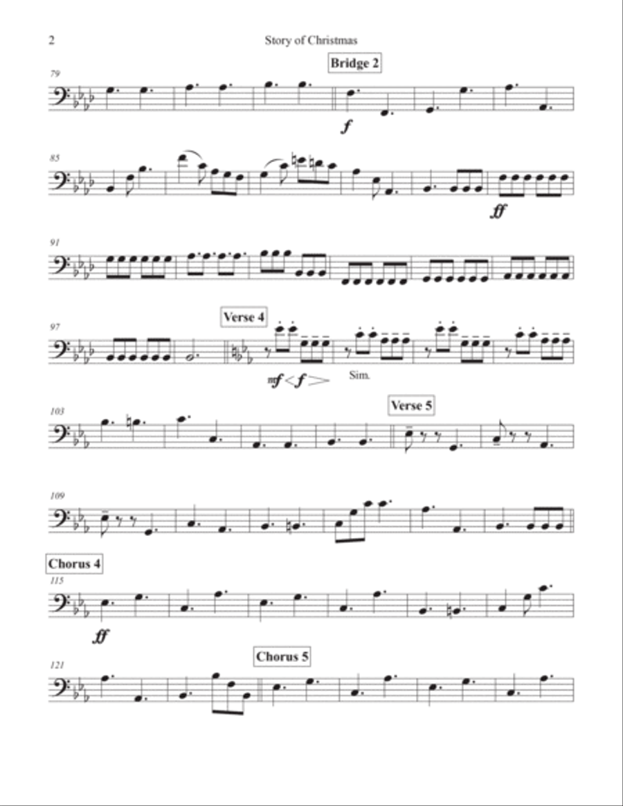 Story of Christmas Double Bass scores gallery preview page 2