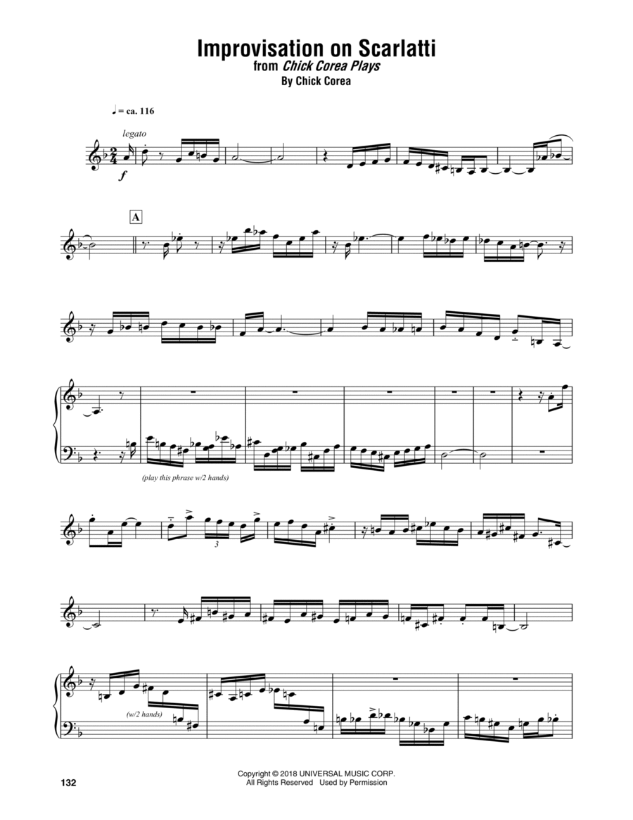 Improvisation On Scarlatti Piano scores gallery preview page 1