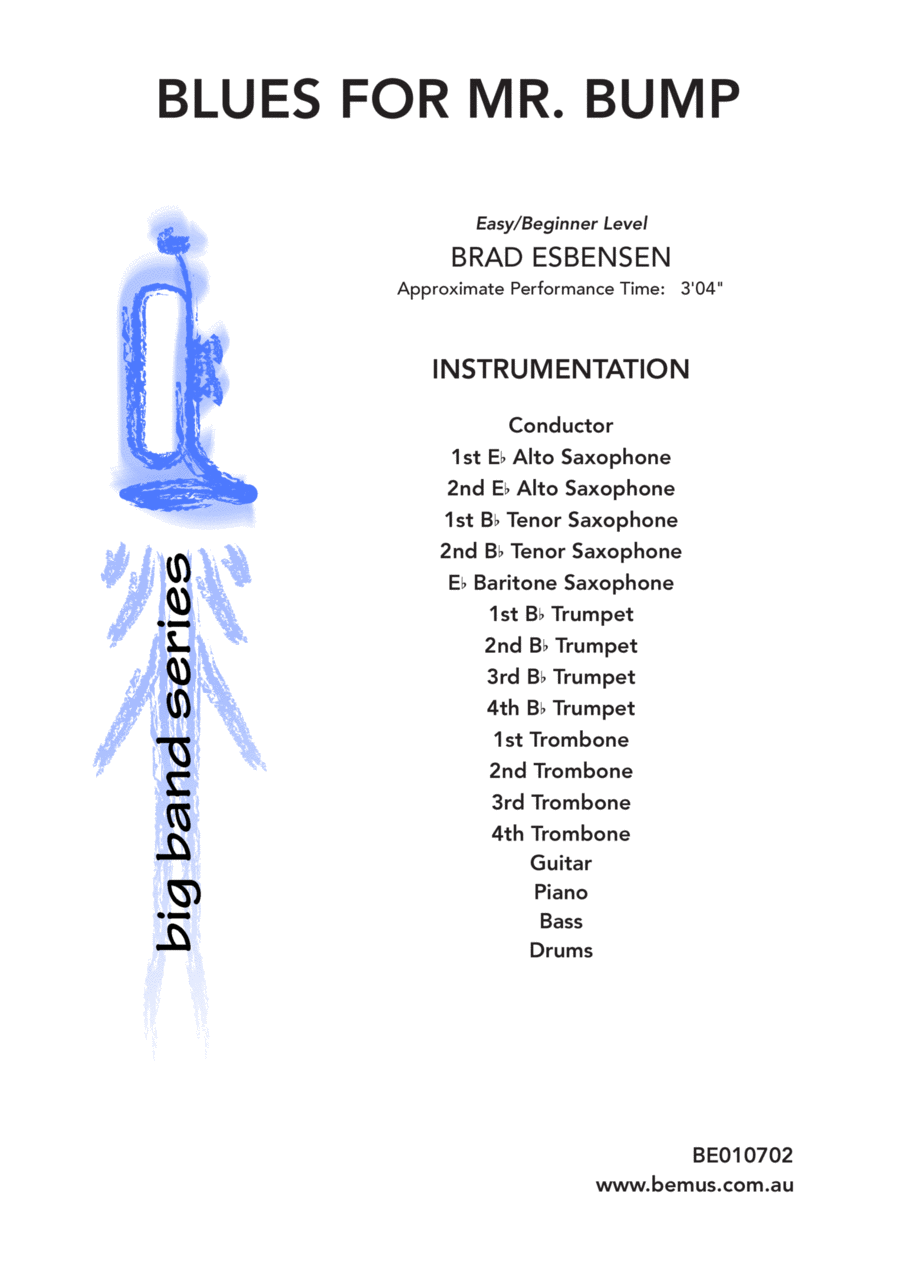 Blues For Mr. Bump Jazz Ensemble scores gallery preview page 1