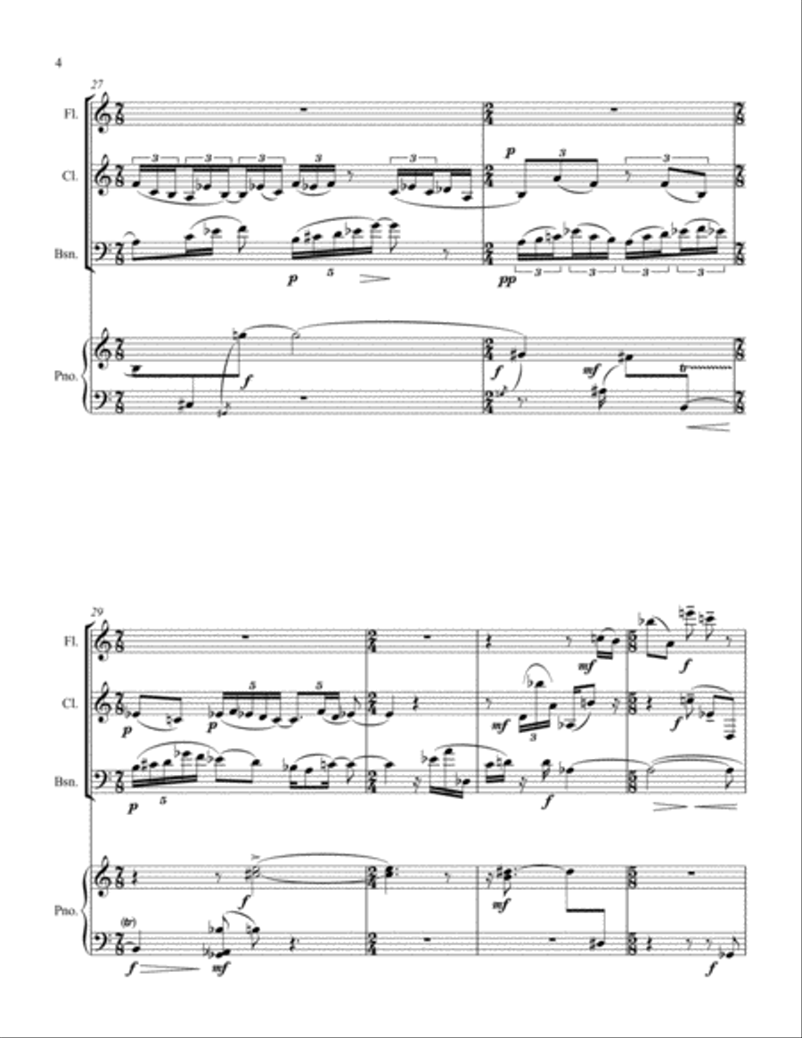 [Pleskow] Allegro for Winds and Piano Small Ensemble scores gallery preview page 6