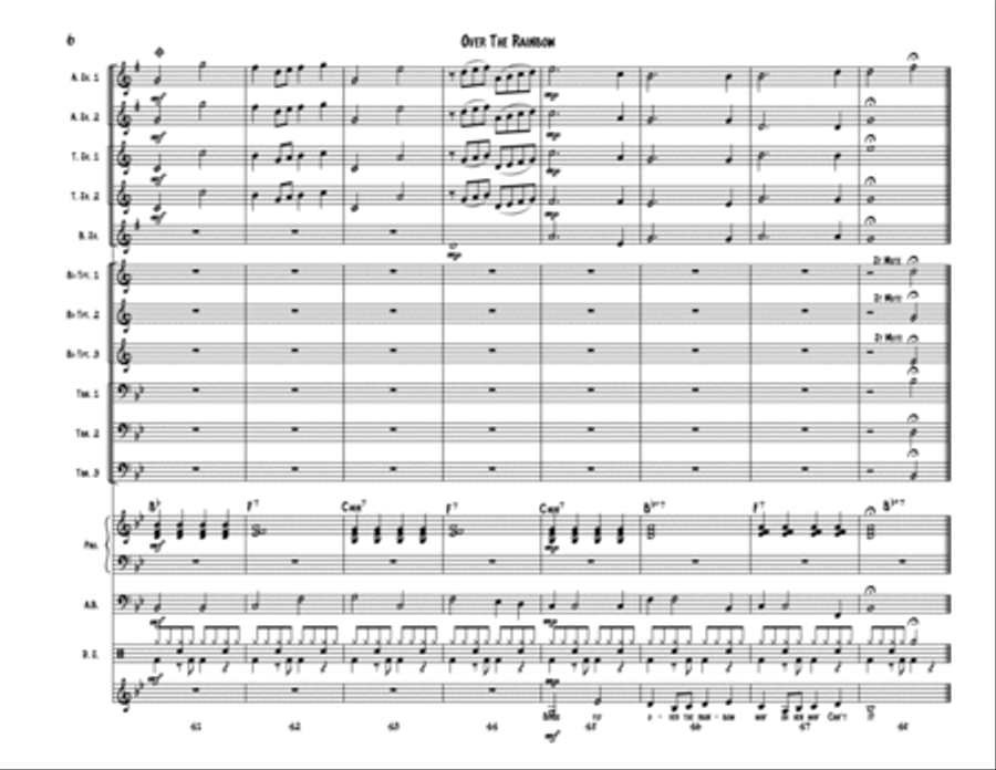Over The Rainbow Over The Rainbow Jazz Ensemble scores gallery preview page 6