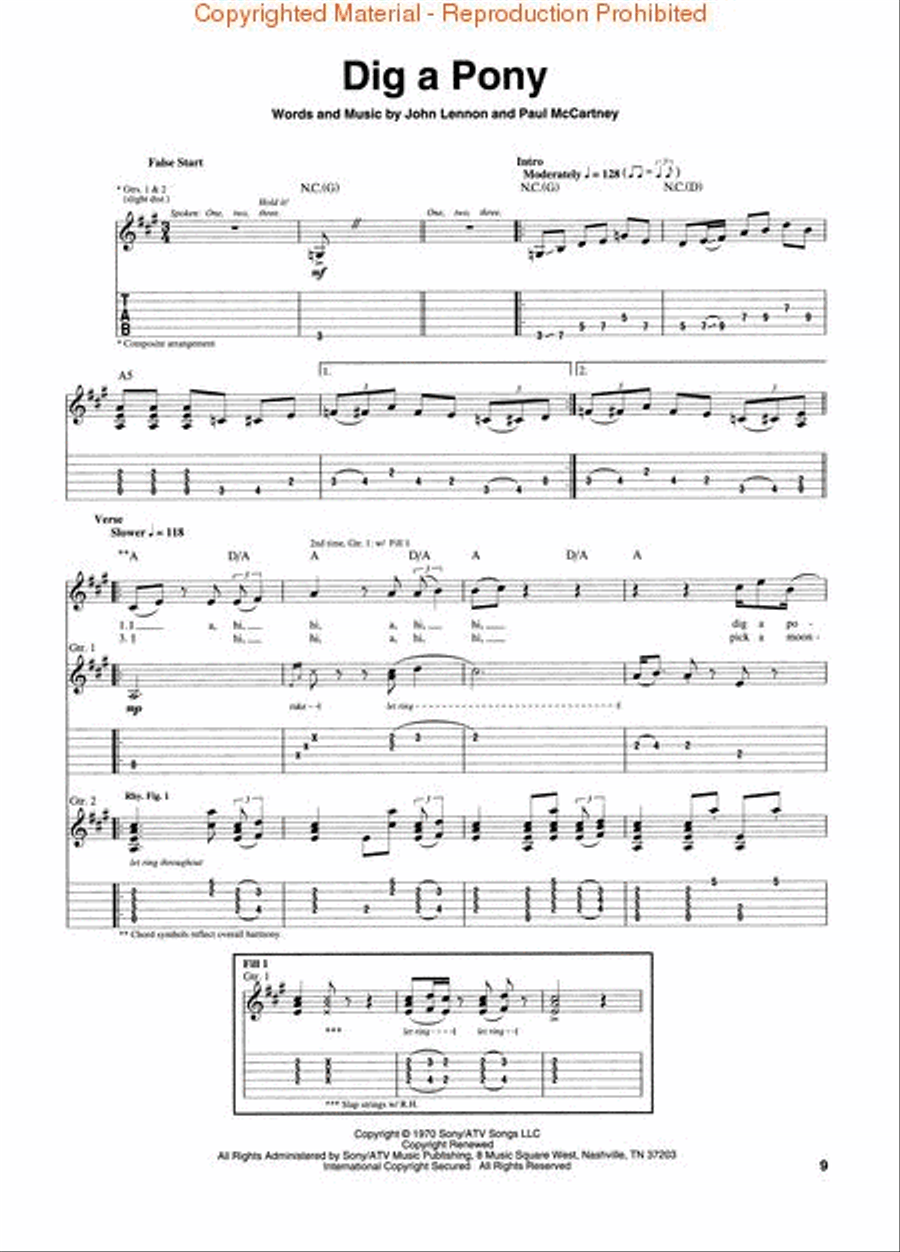 The Beatles – Let It Be Electric Guitar scores gallery preview page 3