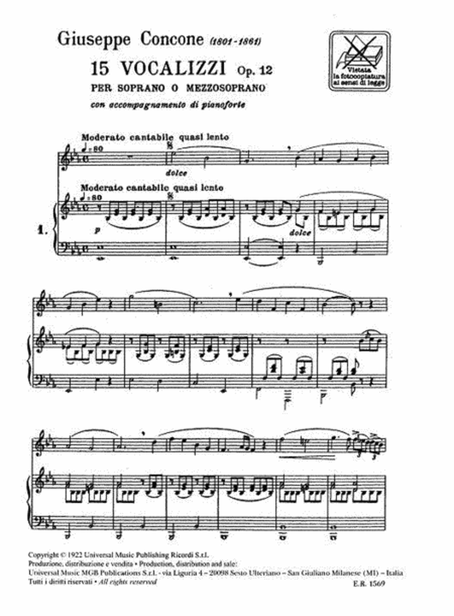 15 Vocalizzi Op. 12