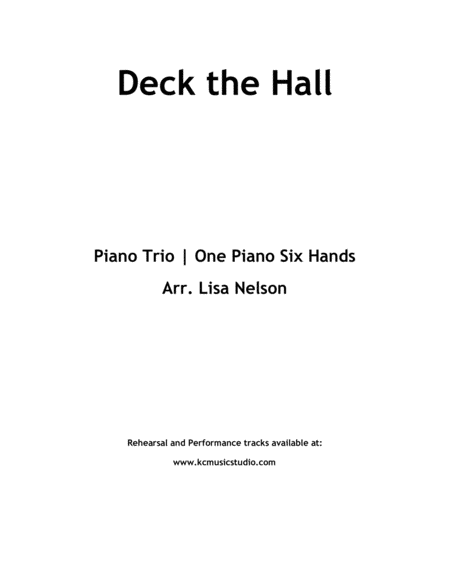 Deck The Hall Piano Trio (1 piano, 6 hands) Intermediate image number null