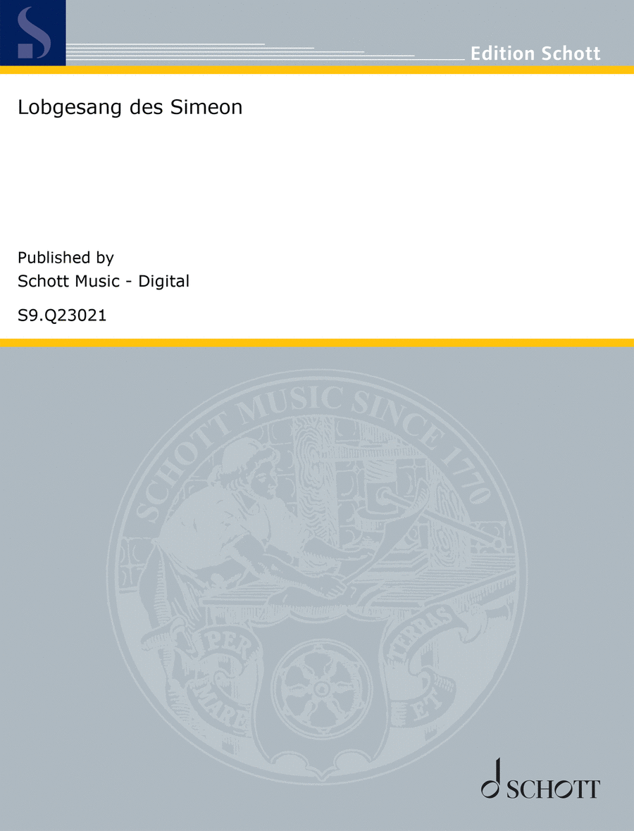 Lobgesang des Simeon Lobgesang des Simeon SSAATTBB scores gallery preview page 1