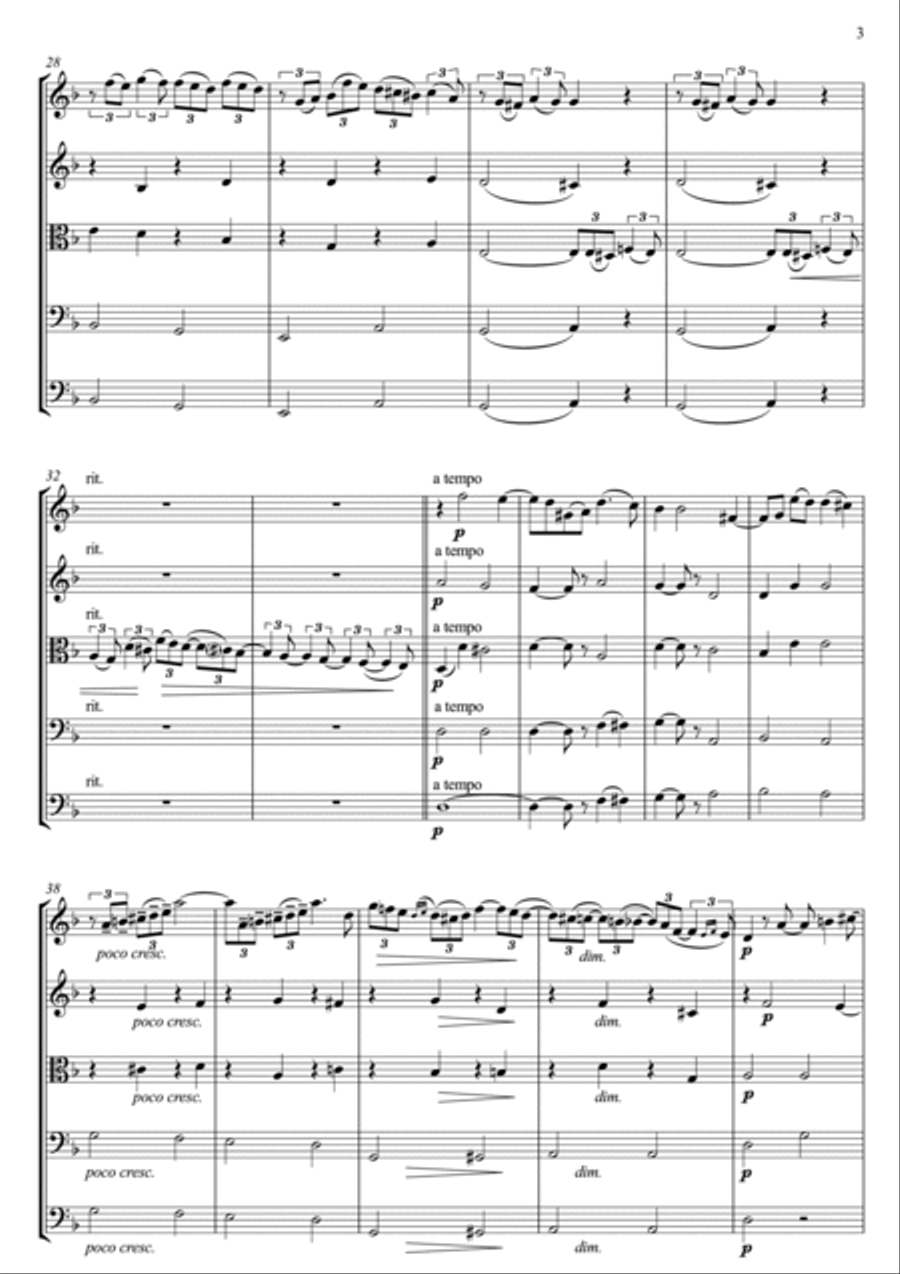 Autumn Song - Octobre String Quintet scores gallery preview page 4