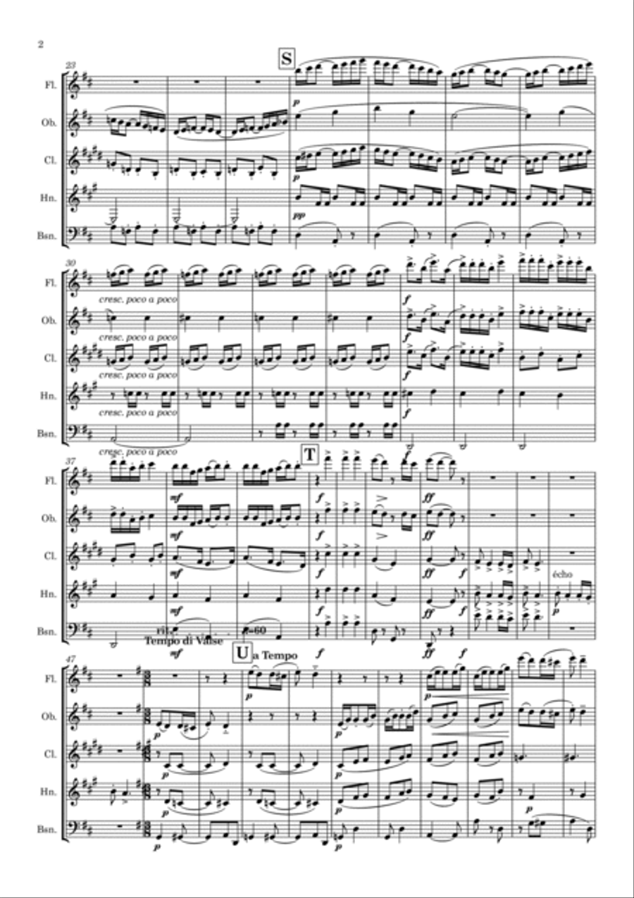 Debussy: Petite Suite Mvt.4 Ballet - wind quintet Woodwind Quintet scores gallery preview page 3