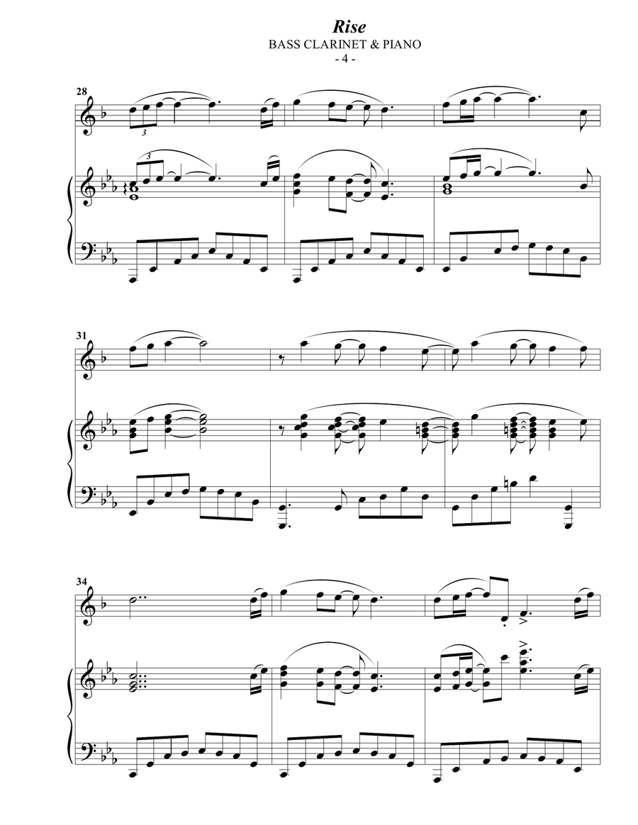 Rise Bass Clarinet scores gallery preview page 4