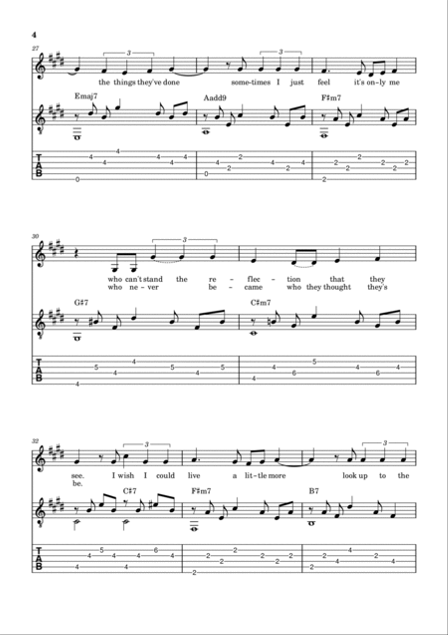 Million Years Ago Piano, Vocal, Guitar scores gallery preview page 4