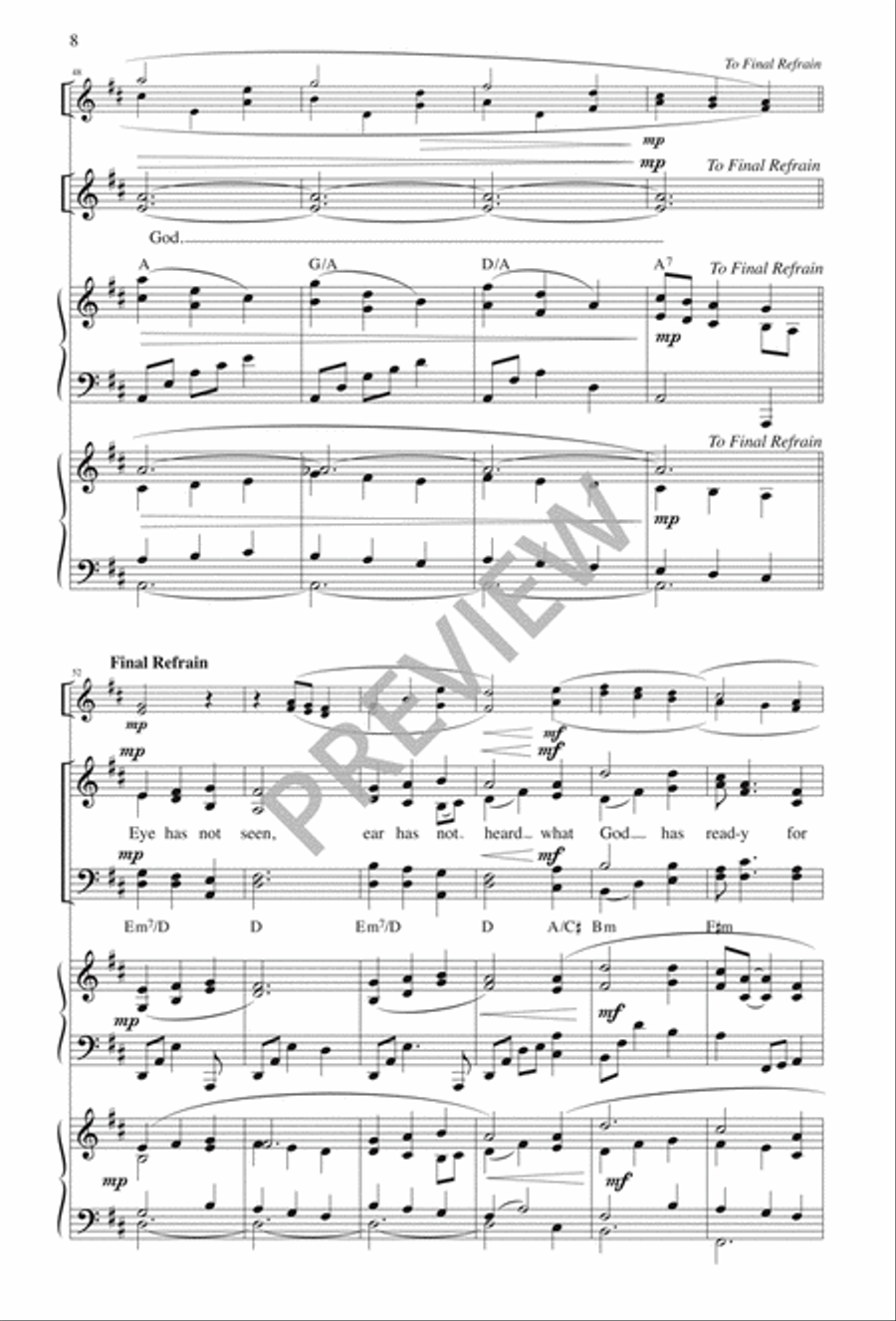 Eye Has Not Seen 4-Part scores gallery preview page 9