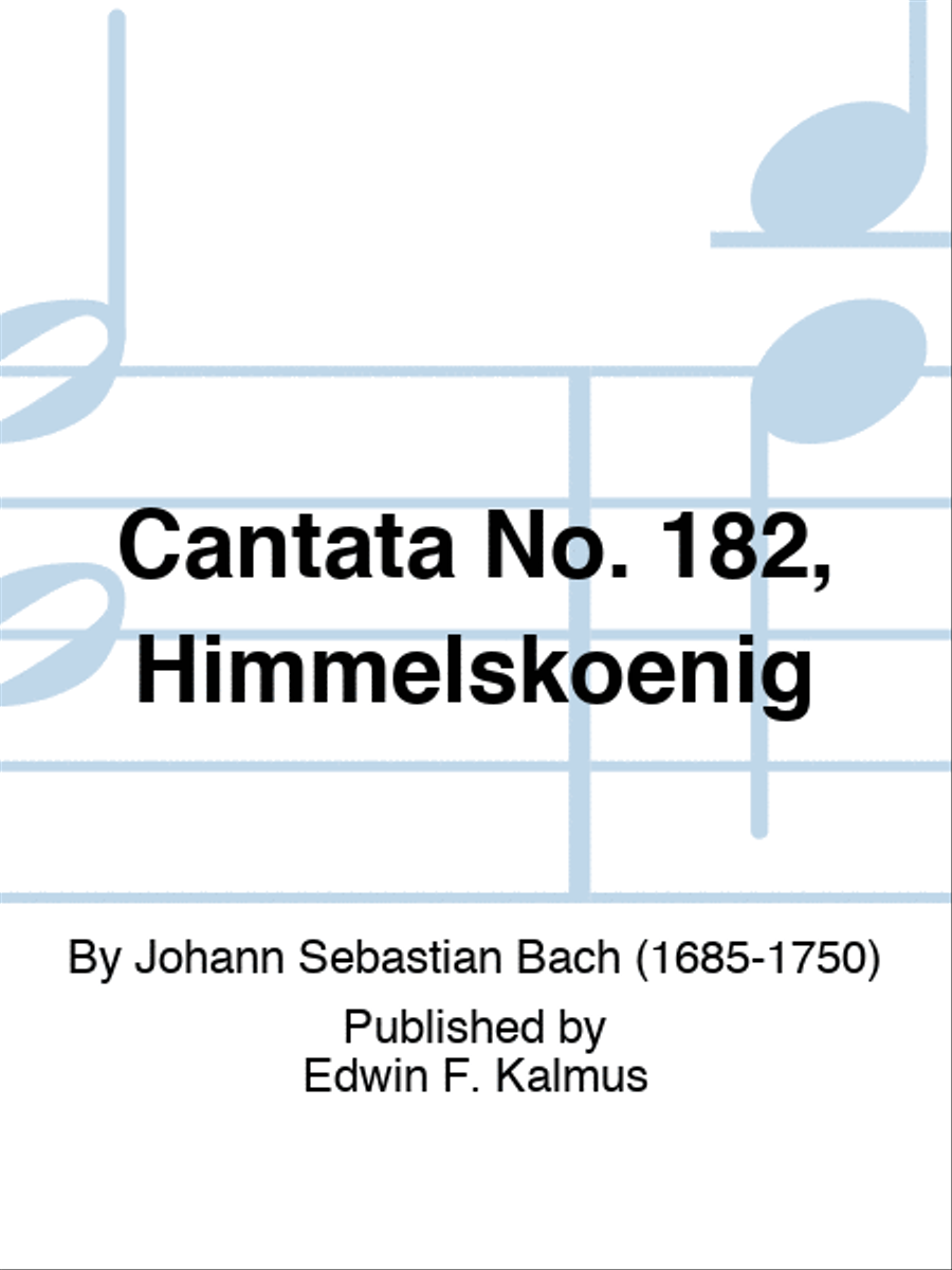 Cantata No. 182, Himmelskoenig, sei willkommen (Key of G) ATB scores gallery preview page 1