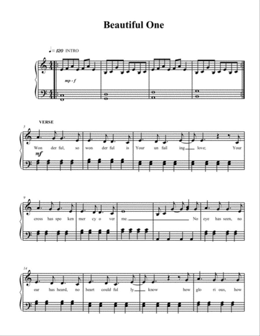 Beautiful One Small Ensemble scores gallery preview page 1