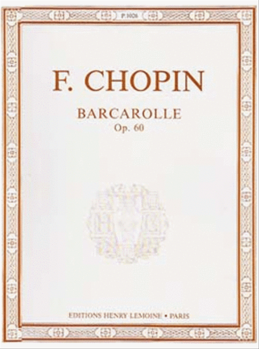 Barcarolle Op. 60 Piano Solo scores gallery preview page 1
