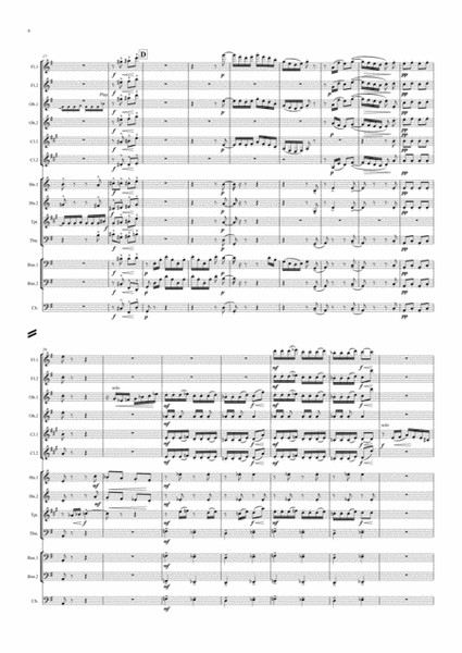 Debussy: Two Piano Preludes from Book 1 - Nos.VI Des pas sur la neige/XII Minstrels - symphonic wind image number null