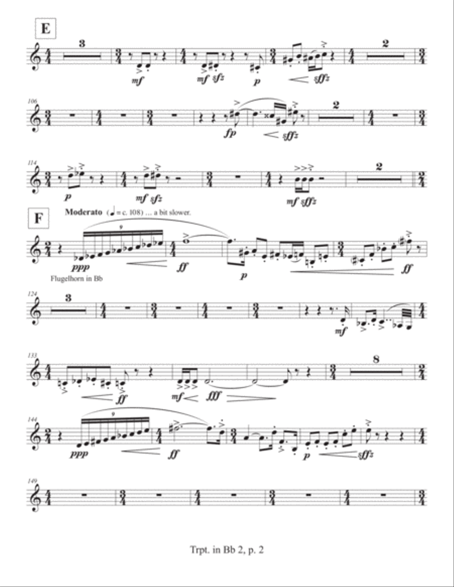 Concerto for Concert Band (2011) Trumpet 2 Concert Band scores gallery preview page 2