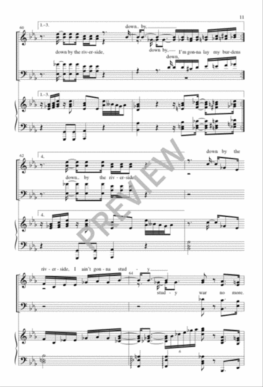 Study War No More Study War No More 4-Part scores gallery preview page 11