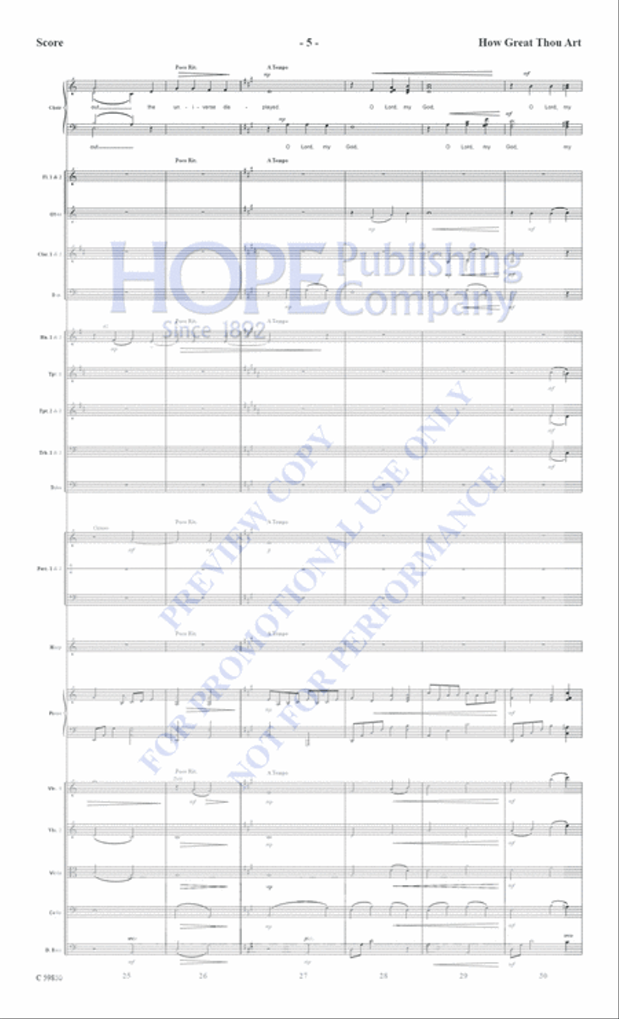 How Great Thou Art Choir scores gallery preview page 6