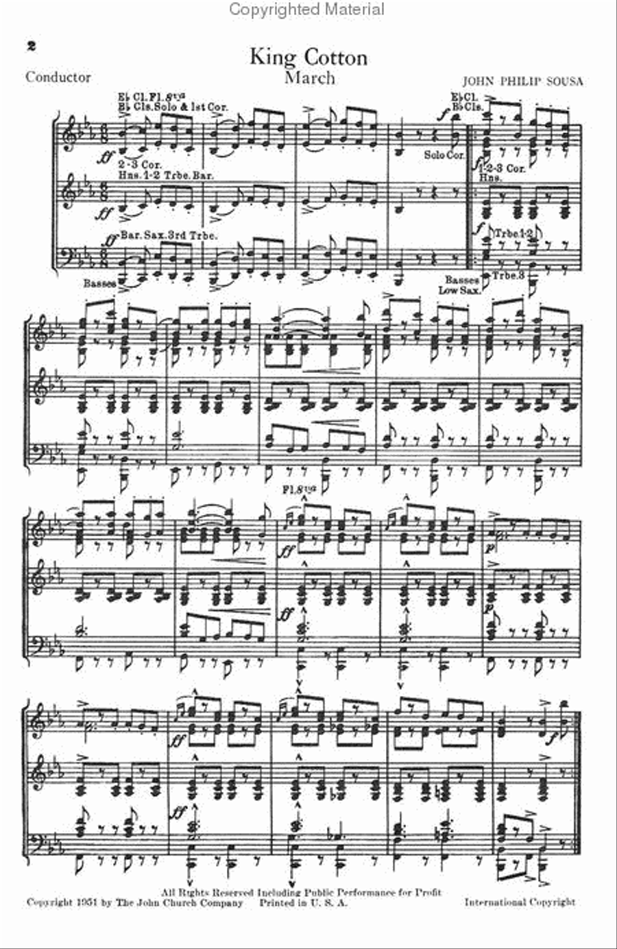 King Cotton March King Cotton March Concert Band scores gallery preview page 2