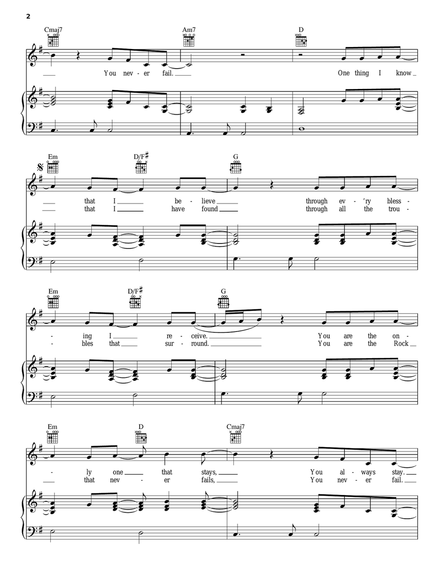 Everlasting God Piano, Vocal, Guitar scores gallery preview page 2