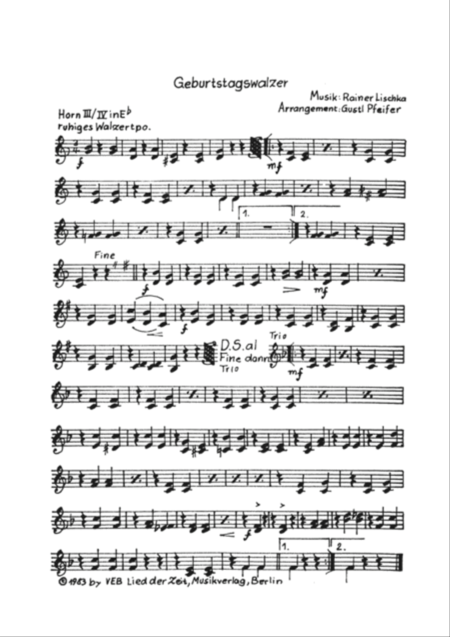 Geburtstagswalzer Geburtstagswalzer B-Flat Clarinet scores gallery preview page 6